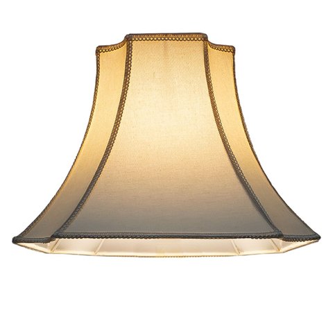 Cupula de Abajur Luminária 31x21x41cm Estilo Oitavada Tecido Algodão Soquete Nacional