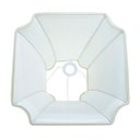 Ver imagem 6 de Cupula de Abajur Luminária 31x21x41cm Estilo Oitavada Tecido Algodão Soquete Nacional Cor Bege