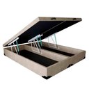 Ver imagem 4 de Cama Box com Baú Casal Blindado Suede + Colchão Espuma D33 Ortopédico Euro Pillow Bege Elegance