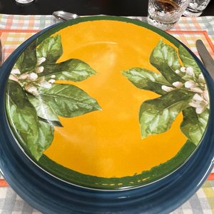 Aparelho De Jantar Em Cerâmica Coleção Frutas Laranja Cerâmica Scalla - 24 Peças