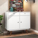 Ver imagem 1 de Buffet Aparador 80cm 2 Portas 2 Gavetas Retrô 90