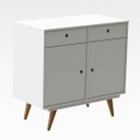 Ver imagem 3 de Buffet Aparador 80cm 2 Portas 2 Gavetas Retrô 90