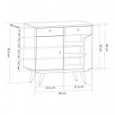 Ver imagem 3 de Balcão Buffet 2 Gavetas e 2 Portas Retrô 90