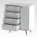 Ver imagem 5 de Cômoda 4 Gavetas e 1 Porta Retrô 30 
