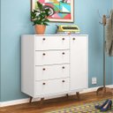 Ver imagem 1 de Cômoda 4 Gavetas e 1 Porta Retrô 30 