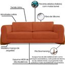 Ver mais imagens de Sofa Jolie 2 Lugares 180cm Pes Boomerang Linho Boucle 3303 Ezz 3303