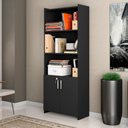 Ver imagem 2 de Armário Multiuso Office - 2 Portas 4 Prateleiras Mdf/mdp - Notável
