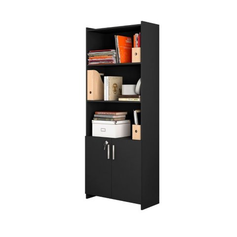 Armário Multiuso Office - 2 Portas 4 Prateleiras Mdf/mdp - Notável