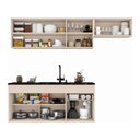 Ver imagem 5 de Cozinha Modulada Compacta Suspensa 220cm Milano Multimóveis MP2411 - Vanilla