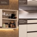 Ver imagem 6 de Cozinha Modulada Compacta Suspensa 220cm Milano Multimóveis MP2411 - Vanilla