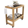 Aparador Buffet Retro Balcão Industrial Cantinho do Café Cor Flex, Preto ou Pérola - 1