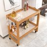 Aparador Buffet Retro Balcão Industrial Cantinho do Café Cor Flex, Preto ou Pérola - 7