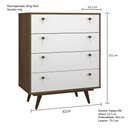 Ver mais imagens de Cômoda 4 Gavetas Retrô 35