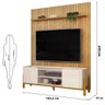 Painel Trento 183x240cm com Bancada Cher para Tv até 65 Polegadas Off White Cedro Dj Móveis - 2