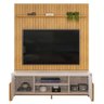 Painel Trento 183x240cm com Bancada Cher para Tv até 65 Polegadas Off White Cedro Dj Móveis - 3