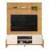 Painel Trento 183x240cm com Bancada Cher para Tv até 65 Polegadas Off White Cedro Dj Móveis - 4