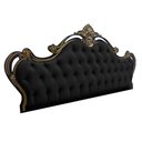 Ver imagem 4 de Cabeceira Painel Charlotte 1,60 m Preto Entalhe Dourado Capitonê Veludo Preto