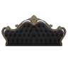 Cabeceira Painel Charlotte 1,60 m Preto Entalhe Dourado Capitonê Veludo Preto - 1