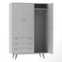 Ver imagem 6 de Guarda Roupa Solteiro 3 Portas 3 Gavetas Retrô 20