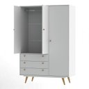 Ver imagem 7 de Guarda Roupa Solteiro 3 Portas 3 Gavetas Retrô 20