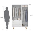 Ver imagem 5 de Guarda Roupa Solteiro 3 Portas 3 Gavetas Retrô 20