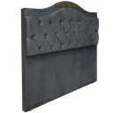 Ver imagem 1 de Cabeceira Box Solteiro Almofadada Capitonê Provençal Detalier Suede Cinza 90 X 120 Rbl