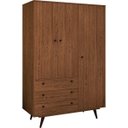 Ver imagem 5 de Guarda-Roupa Solteiro 3 Portas 3 Gavetas Retrô 20 Olivar