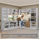 Ver imagem 6 de Armário de Cozinha Completa 549cm Branco/rustic Stella Madesa 01