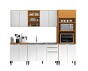 Ver imagem 3 de Cozinha Luana 260cm com Nicho para Forno/microondas - Cinamomo/branco Aramóveis