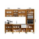 Ver imagem 2 de Cozinha Luana 260cm com Nicho para Forno/microondas - Cinamomo/branco Aramóveis