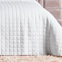 Ver imagem 3 de Kit Cobre Leito Milano Casal Micropercal 300 Fios Matelado Colcha 3 Peças Branco