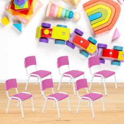 Kit 6 Cadeiras Iso Infantil Escolar e Creche - 1