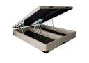 Ver imagem 1 de Cama Box Baú King Ortobon Bipartido Acolchoes Suede Bege 41x193x203