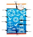Ver imagem 3 de Adesivo Decorativo Para Box De Banheiro Vidro Janela Espelho Papel de Parede Desenho Farol Ancora Bo