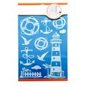 Ver imagem 1 de Adesivo Decorativo Para Box De Banheiro Vidro Janela Espelho Papel de Parede Desenho Farol Ancora Bo