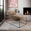 Ver imagem 1 de Espreguiçadeira Industrial Luxo Arpoador com Almofada Bege