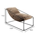 Ver imagem 3 de Espreguiçadeira Industrial Luxo Arpoador com Almofada Bege