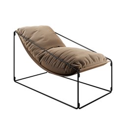 Espreguiçadeira Industrial Luxo Arpoador com Almofada Bege - 2