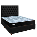 Ver imagem 1 de Conjunto Cama Box Preto Casal + Colchão Molas Ensacadas Life Gold Paropas + Cabeceira