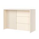 Ver imagem 5 de Bancada de Cozinha Ilha Gourmet Henn com Ripado Off White em MDF Pintura UV