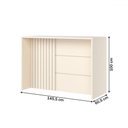 Ver imagem 4 de Bancada de Cozinha Ilha Gourmet Henn com Ripado Off White em MDF Pintura UV