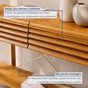 Ver imagem 5 de Aparador Decorativo 2 Gavetas Ripadas com Prateleira Inferior 140cm Solene