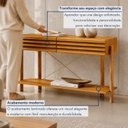 Ver imagem 6 de Aparador Decorativo 2 Gavetas Ripadas com Prateleira Inferior 140cm Solene