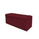 Ver imagem 4 de Kit Cabeceira + Calçadeira Baú Livia Solteiro Fixação no Box MDF-MDP Suede Vermelho Gat Magazine
