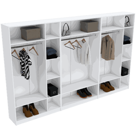 KIT CLOSET CASAL M11.2020.B (QUARTO, ORGANIZA) MUNDI MOVEIS