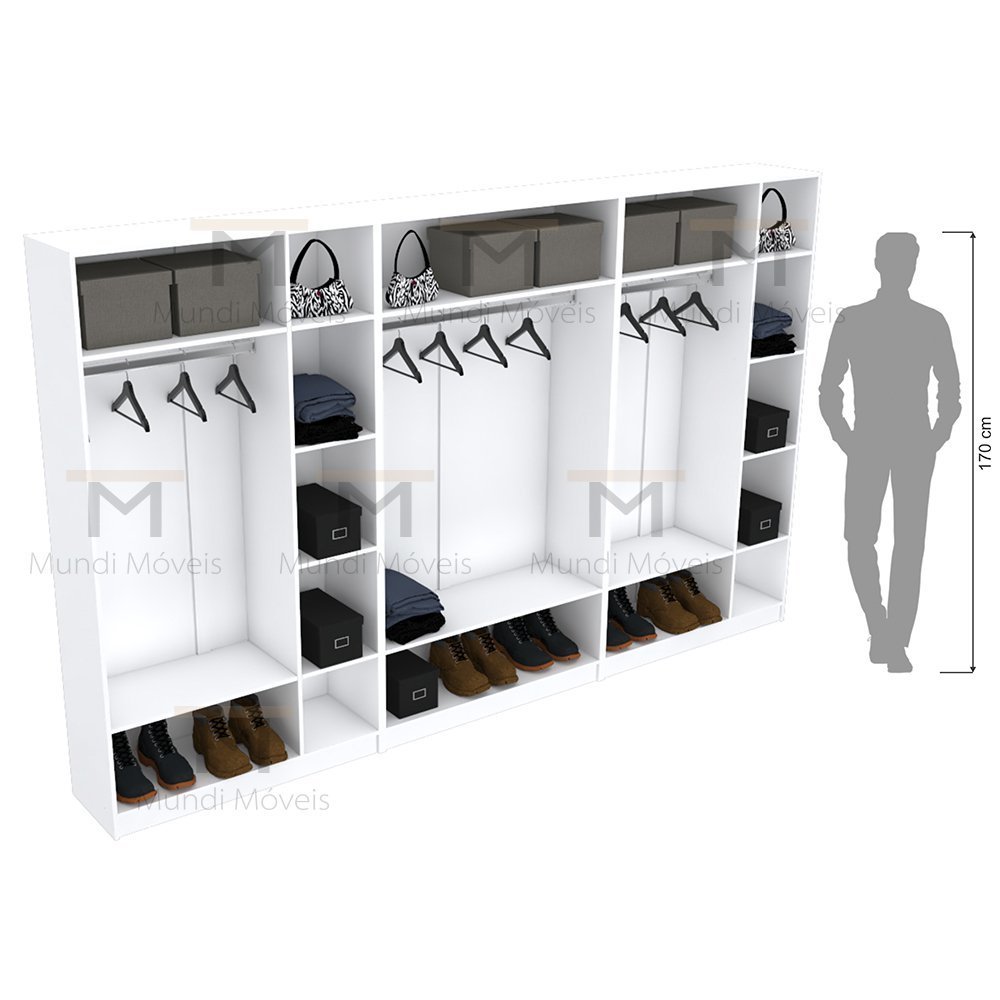 KIT CLOSET CASAL M11.2020.B (QUARTO, ORGANIZA) MUNDI MOVEIS - 4