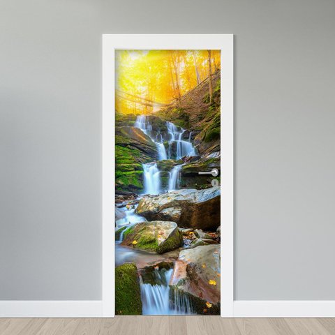 Adesivo Porta - Cachoeira 1 - G - 93x213 Cm