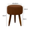 Ver imagem 4 de Puff Banqueta Decorativo Pés Madeira Cobre