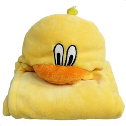 Manta Cobertor Toalha de Banho com Capuz para Bebê Criança Lorben Manto Bichinhos Fleece Macio - 1