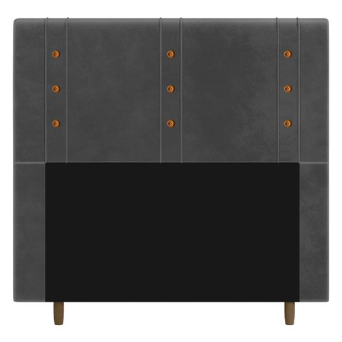 Cabeceira Cama Box Casal Queen Size Roma 160cm Veludo Cinza - Abmaza